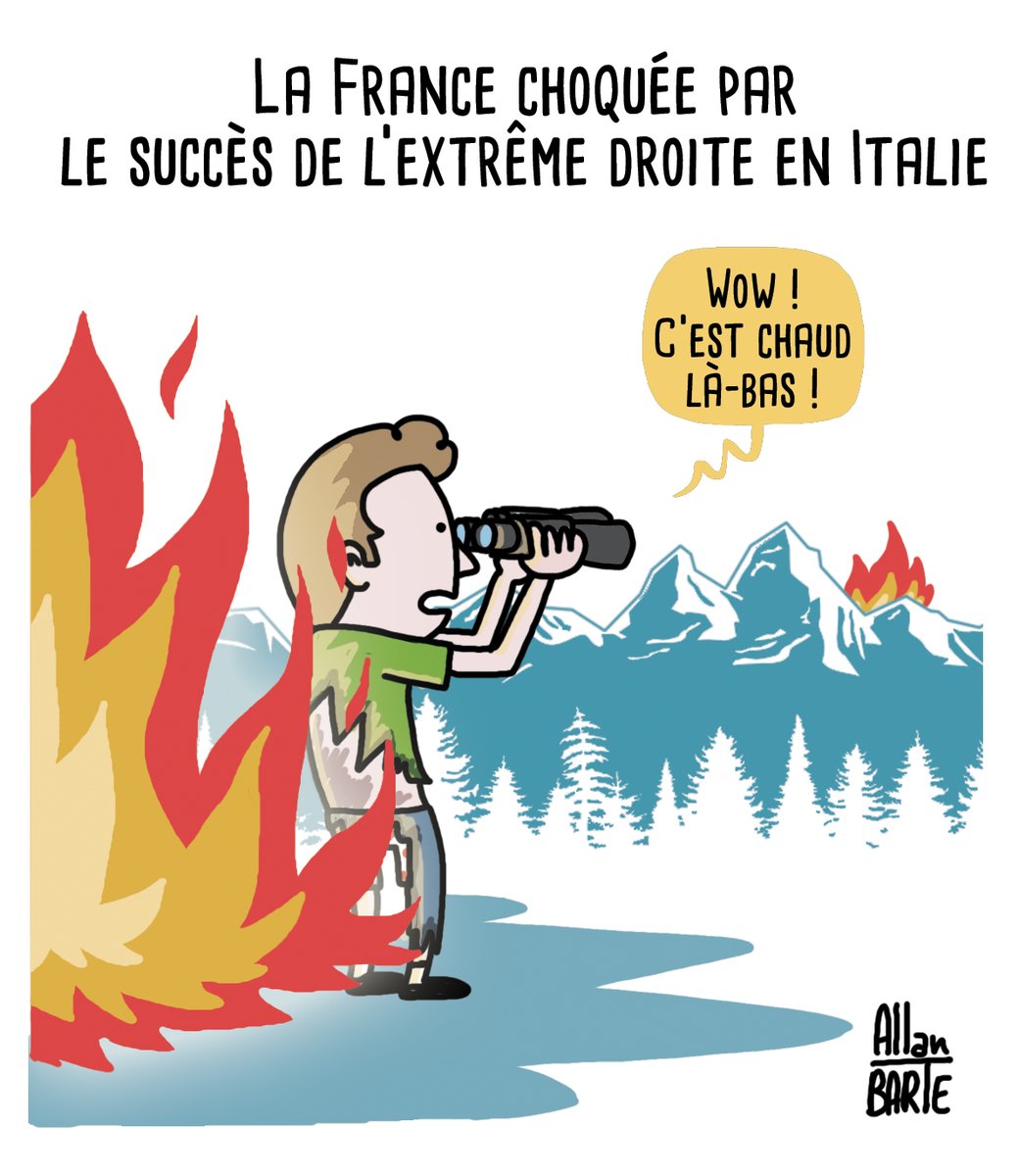 Oh là là ! Ça craint en Italie ! 😲
#Italie #ExtremeDroite #Fascisme #NeoFascisme #PostFascisme #Meloni #GiorgiaMeloni #Mussolini

Pour financer la lutte dessinée :
▶️ ko-fi.com/allanbarte