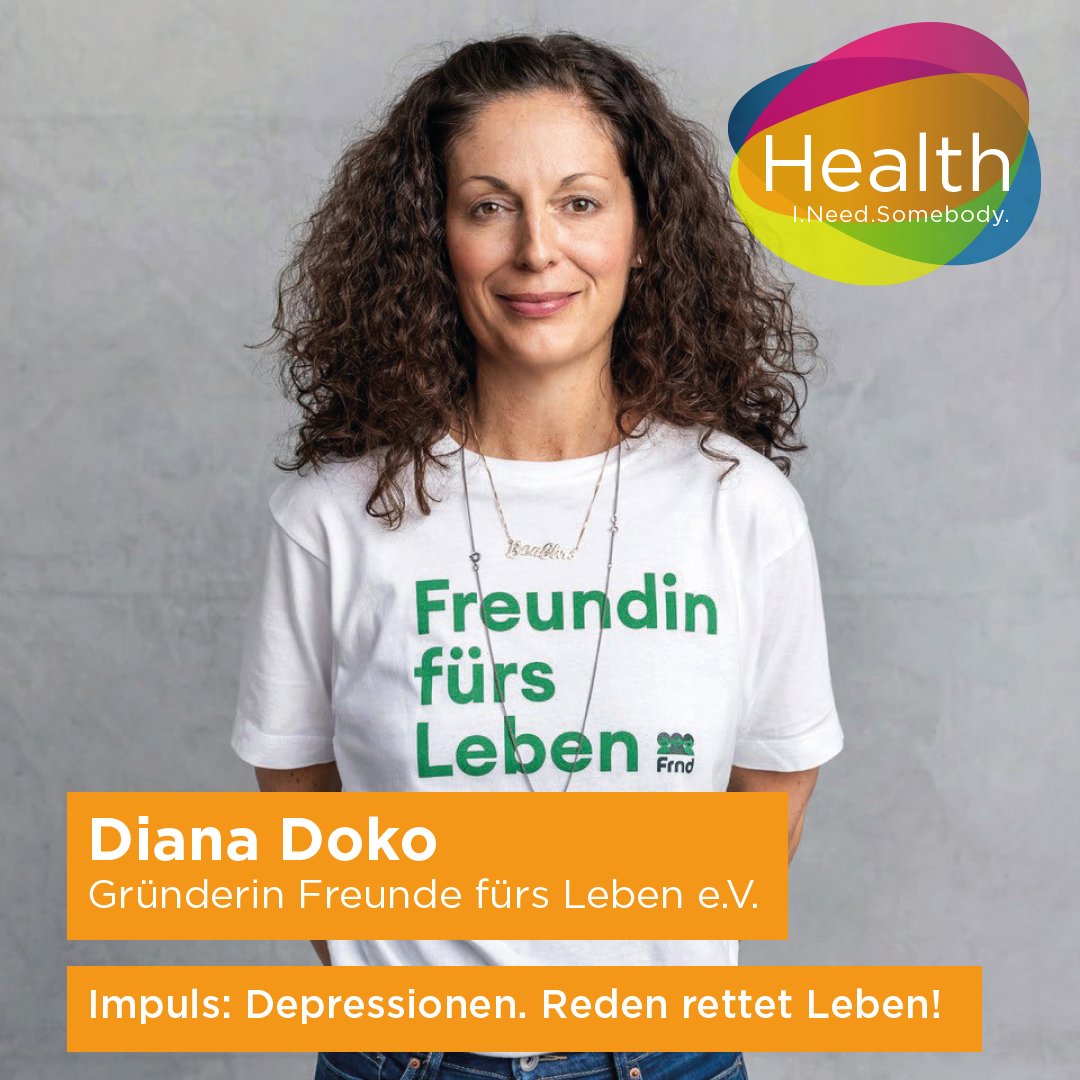 #Healthday2022 #Speakerin Diana Doko klärt über #Depressionen und #Suizid auf.
 Die Gründerin vom Verein @FreundefrsLeben spricht auf dem Health Day über „Depressionen. Reden rettet Leben!“. Programm und Anmeldung: familienservice.de/healthday.