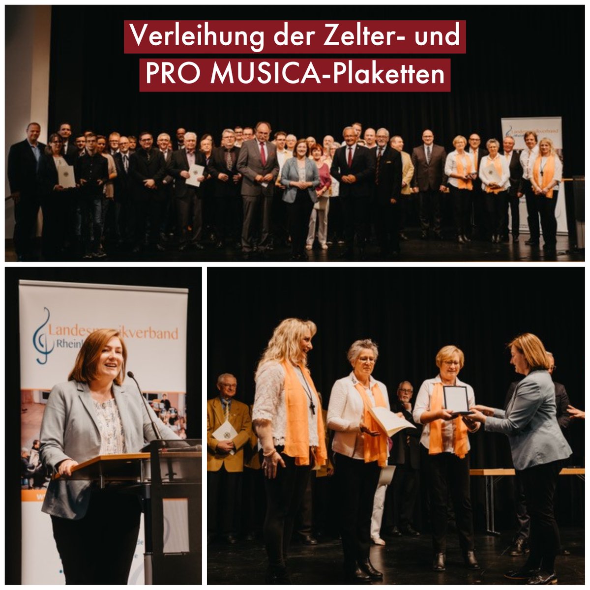 💯🎖️ Am Sonntag hat Kulturministerin @katharina_binz vier Musikvereinen die PRO MUSICA-Plakette und sechs Chören die Zelter-Plakette übergeben. Auszeichnungen für mehr als 100 Jahre gemeinsames musizieren. 📸 Stephan Presser #promusicaplakette #zelterplakette #musik #chor