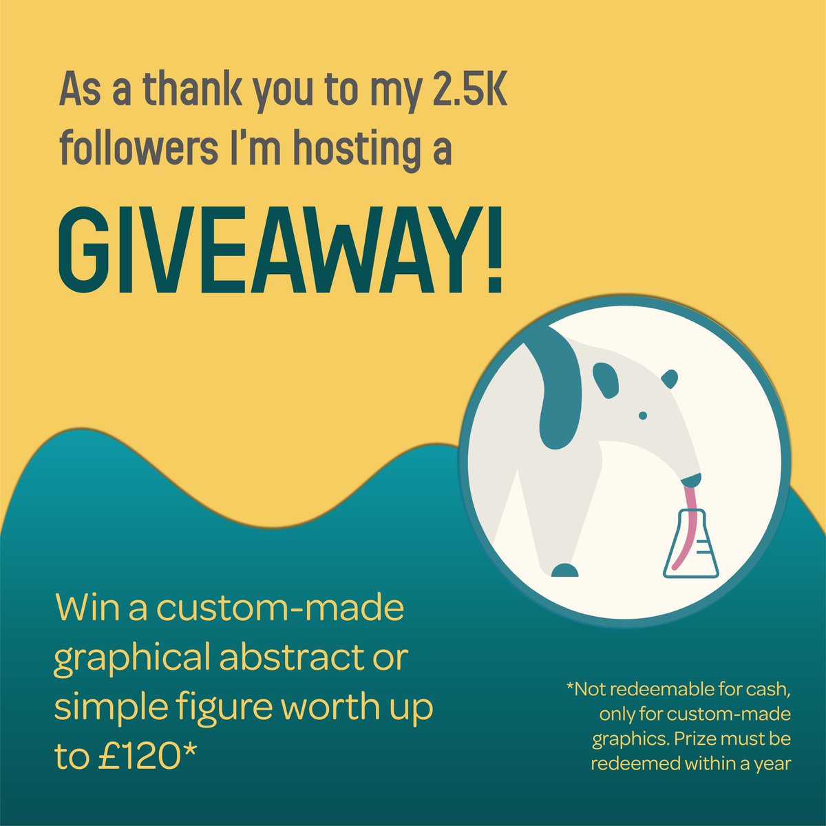 I'm hosting a giveaway! 

Enter for a chance to win a custom-made graphical abstract or figure worth up to £120*!

To enter:
🧬 You must be following me
🧬 Like AND retweet this tweet

For bonus entries:
🧬 Tag your friends in the comments**

I'll announce the winner Oct 12 2022!