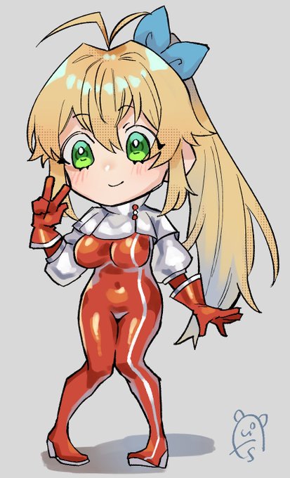 原稿の息抜きで描いた(ラテックスが塗りたかった)マキちゃん。デフォルメは難しいですね、特に顔は手探り中です。 #ツルマキマキ 