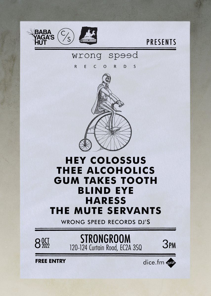 Have a line-up change for our all-dayer at the @StrongroomBar on Oct 8th. The Web of Lies can't make it anymore but have been replaced by none other than @HeyColossus!!