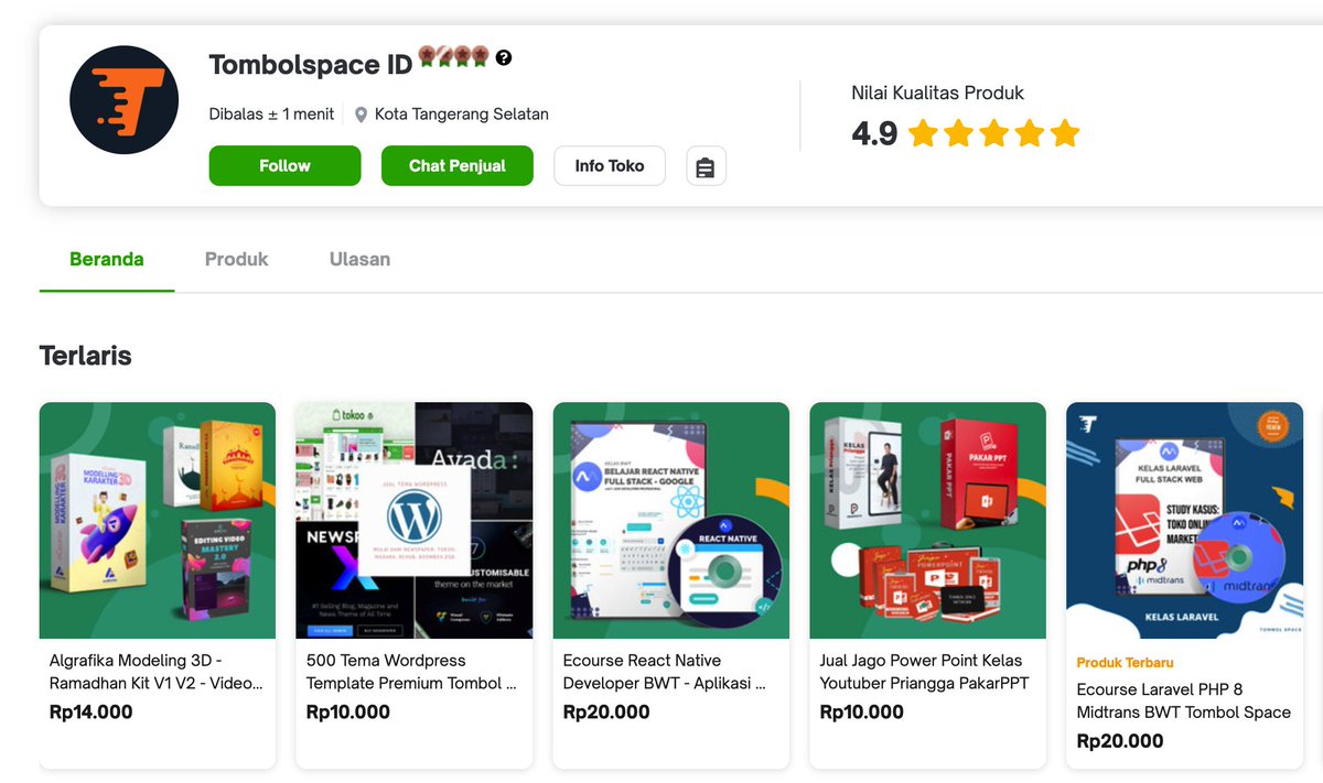 buildwithangga's tweet photo. PR terbesar dari @tokopedia dan juga @ShopeeID yang belum selesai-selesai selama 2 tahun terakhir ini, tetap mengizinkan pembajak untuk berjualan. https://t.co/0T8wYTWQd2