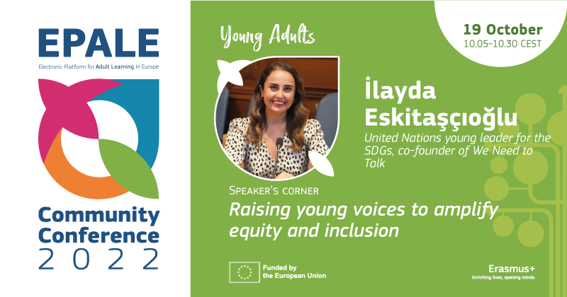 ⏳-21 to the #EPALECommunityConference 🗣Our second speaker will be @ilaydaesk, PhD researcher in international human rights law at @kocuniversity and Young Leader for the SDGs endorsed by @UN. Find out more👉bit.ly/3Cdirut Watch it live▶️bit.ly/3dJkTQ6