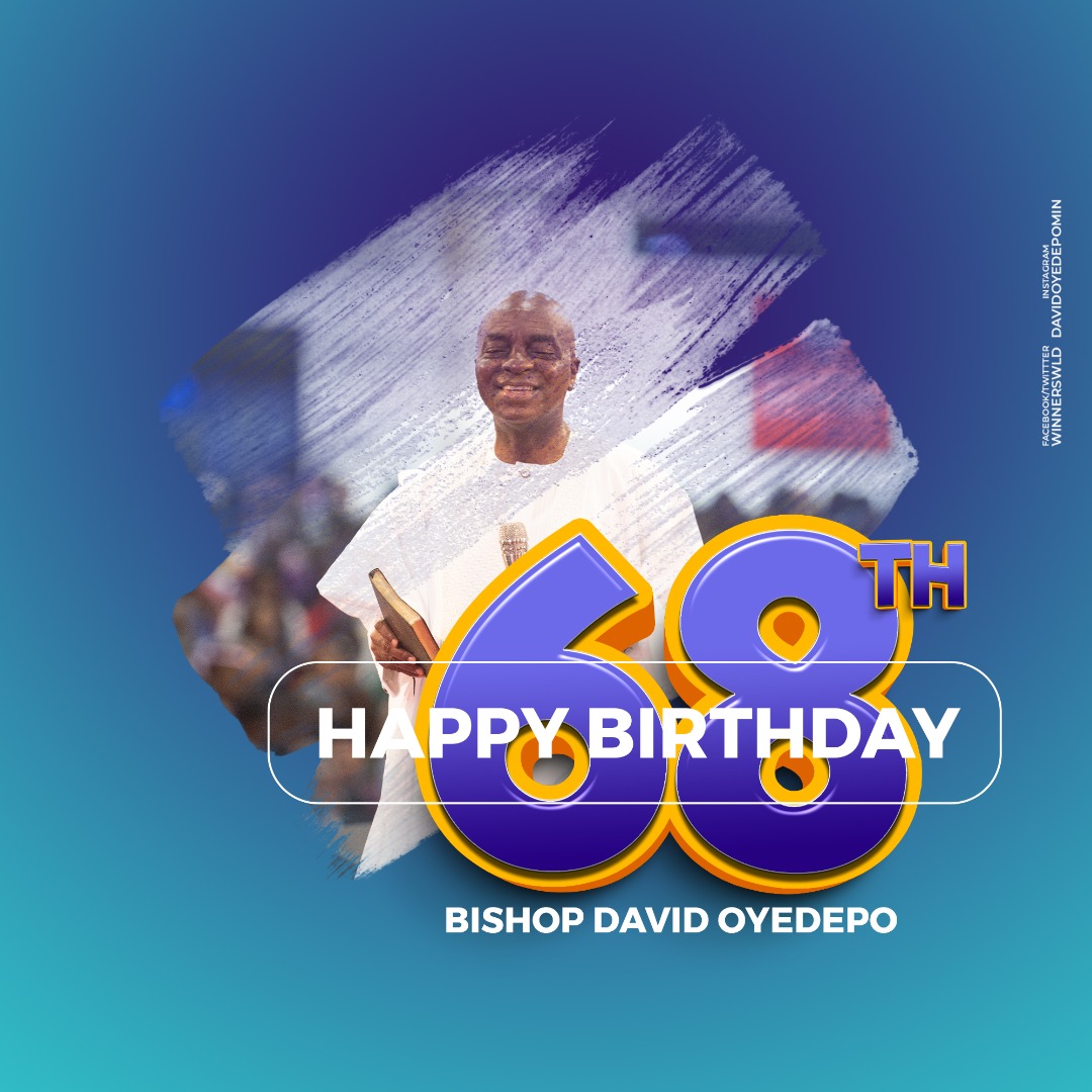 WinnersWLD's tweet photo. Happy Birthday to God’s Servant Bishop David Oyedepo!
We celebrate God's favor and faithfulness upon your life. There is no doubt that the hand of God is upon you. 
We pray for fresh grace and strength as you continue to run your appointed race, in Jesus name! Congratulations sir https://t.co/y2SqoEbTpH