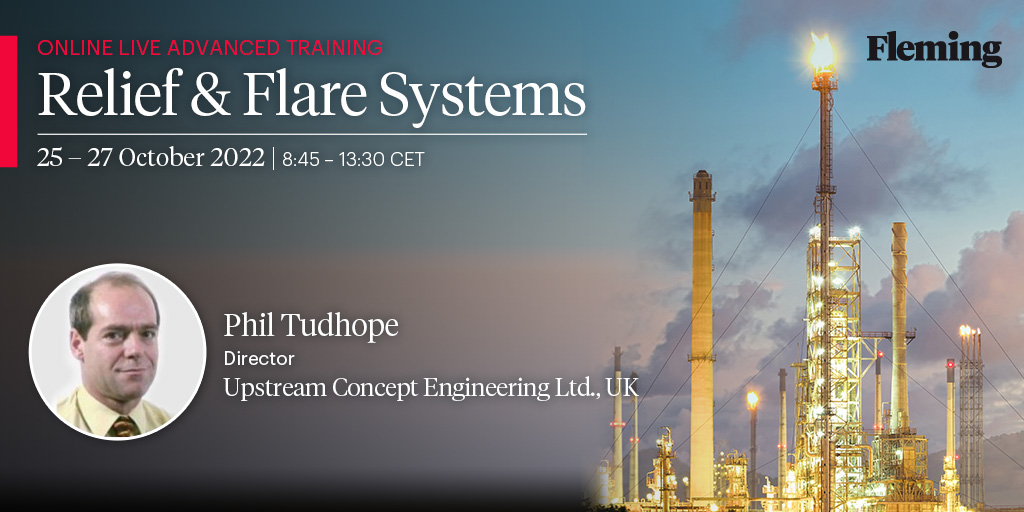 Join our #Advanced #Pressure #Relief &amp; #Flare #Systems online live training and get the chance to meet our course leader Phil Tudhope. He has vast experience in the oil &amp; gas industry.

Register here: bit.ly/3Ca4QUA

#Fleming