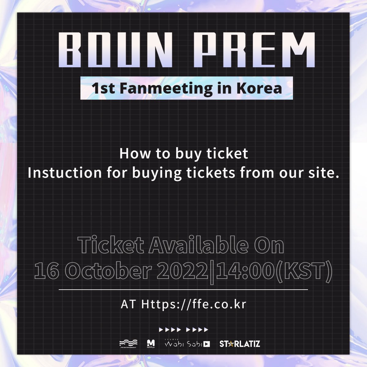 official_myfun's tweet photo. BOUNPREM 1st FM in Korea
"SINCE I MET YOU" 

How To Buy LiveStreaming Ticket 

#FFE #MyFun #BounPrem #บุ๋นเปรม 
#bb0un #prem_space 
#BounPrem1stFMinKorea https://t.co/ahJs2lwOgL
