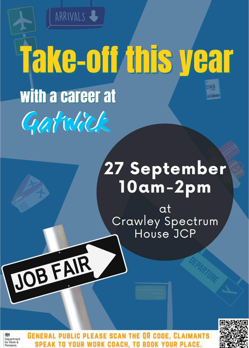 juniorkinguk's tweet photo. The next of our  @Gatwick_Airport jobs fairs kicks off at 10:00 a.m. Over 30 employers with hundreds of jobs in the #Aviation industry with #retail #CustomerService  #GroundStaff and many other roles on offer! Launch your career today airplane ✈️ @Prathiba01 https://t.co/a8oqxwpGJ7