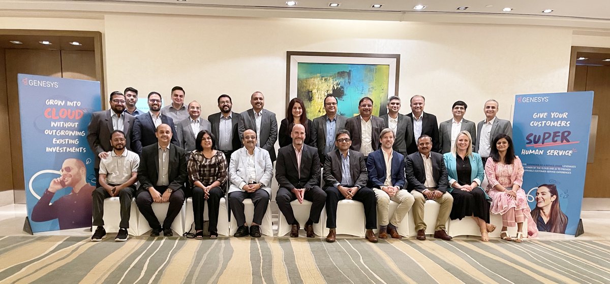 CSInfocomm's tweet photo. Our MD @aniljoglekar and Global Tech Head @ydv_rajesh at a Partner Round table hosted by @Genesys #CXTour Mumbai 2022
#genesyscxtour #cxtour #customerexperience #delhi #jointhecloudrevolution #latepost #CSinfocomm #CX #TeamCSI #genesys #Integrate #Migrate #Adopt https://t.co/dFwWykHeTC