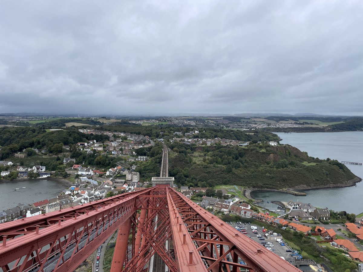 The view from the top of the Forth Bridge.