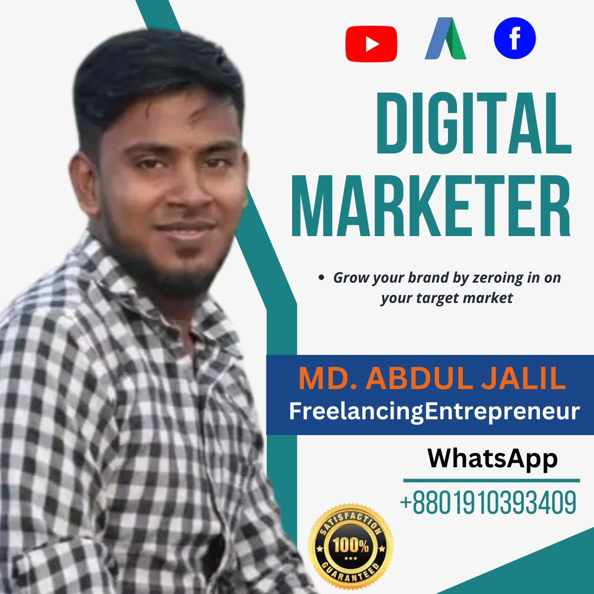 JalilDigital's tweet photo. 𝑨𝒓𝒆 𝒀𝒐𝒖 𝑳𝒐𝒐𝒌𝒊𝒏𝒈 𝒇𝒐𝒓 𝑫𝒊𝒈𝒊��𝒂𝒍 𝑴𝒂𝒓𝒌𝒆𝒕𝒆𝒓?
Yea, You are right place.  💯  💯 
✅Click for others social link : https://t.co/QJfpIjSzXk
✅Gmail: mdjalilahmed867@gmail.com
#mdbaduljalil #facebookmarketing #adscampaign
#digitalmarketerjalil 💻 💻 https://t.co/Et6Fk6GM3n