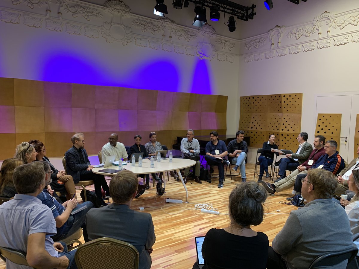 Our contemporary music committee members discussing the #EccoSystem call for grants and the #fairpractice campaign.
📝Please fill out our survey here: bit.ly/3flilrv
 
#ECF #contemporarymusic #composer #songwriter