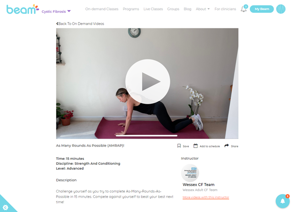 Fancy a challenge? Our AMRAP Advanced Level video is now available! Follow this link to give it a go beamfeelgood.com/home