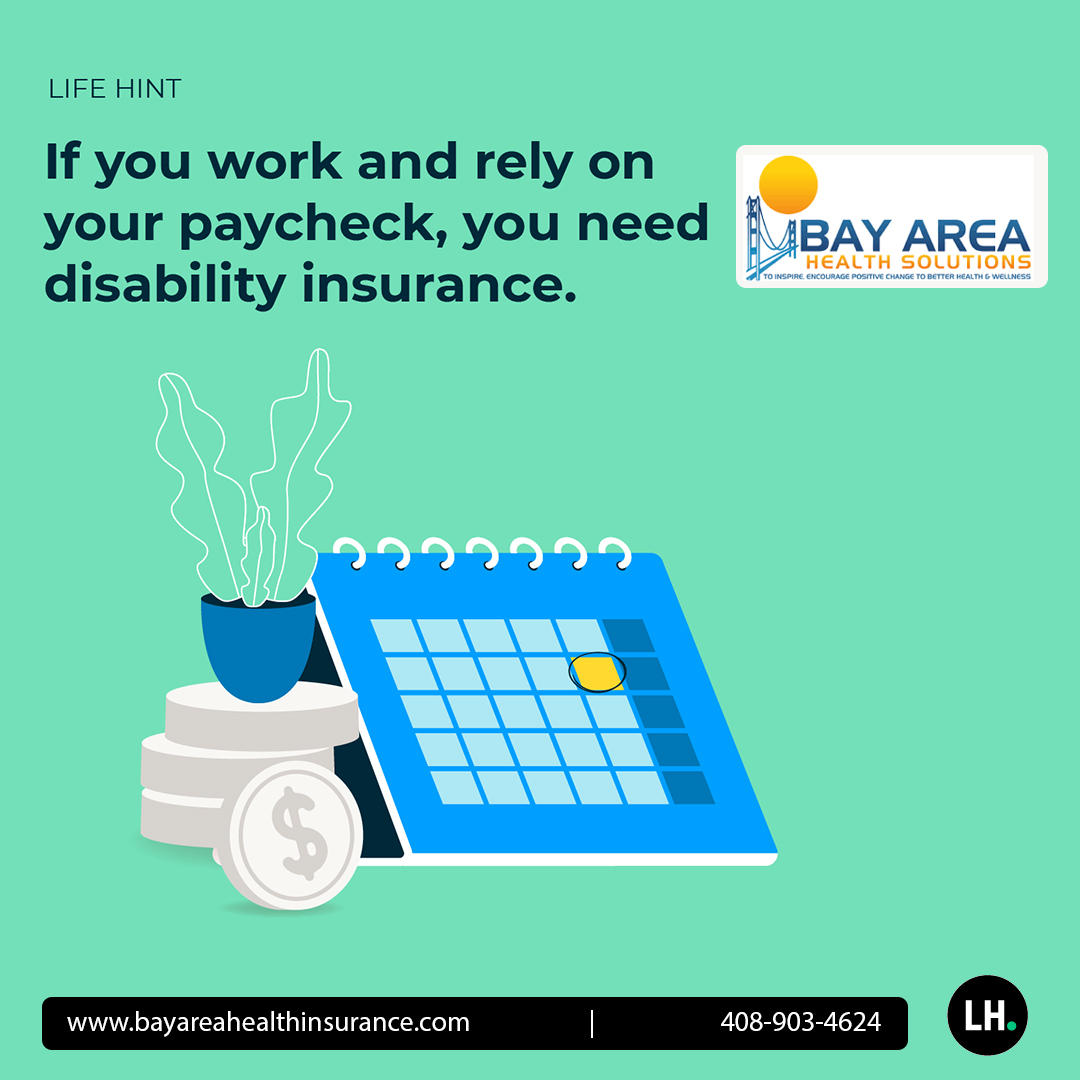 If you work and rely on your paycheck, you need disability insurance.

#Disabilityinsurance #disabilitylife #insurance #disability #Protection #InsuranceGoals #HealthProtection #TermInsurance #WholeLifeInsurance #BayAreaHealthProtection #insuranceadvisor #InsuranceUmbrella