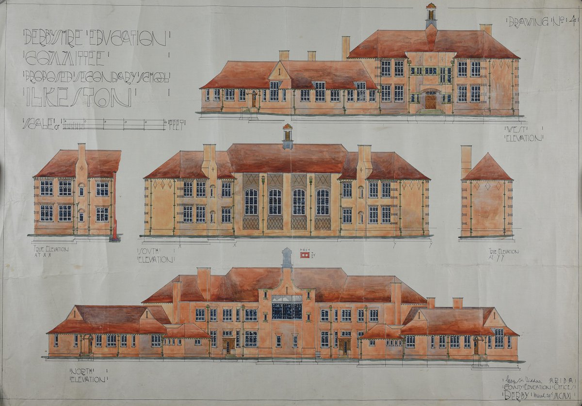 DerbyshireDRO's tweet photo. How to combine this month’s #EYALearning theme with the History Begins At Home theme of Design for #ArchiveOfTheWeek 🤔 
With plans from the County Architect for Derbyshire collection! https://t.co/e6BgxxRdE3 
Here are two plans for Ilkeston Secondary School c1911 #HBAHDesign https://t.co/HS8Tnc0N4C
