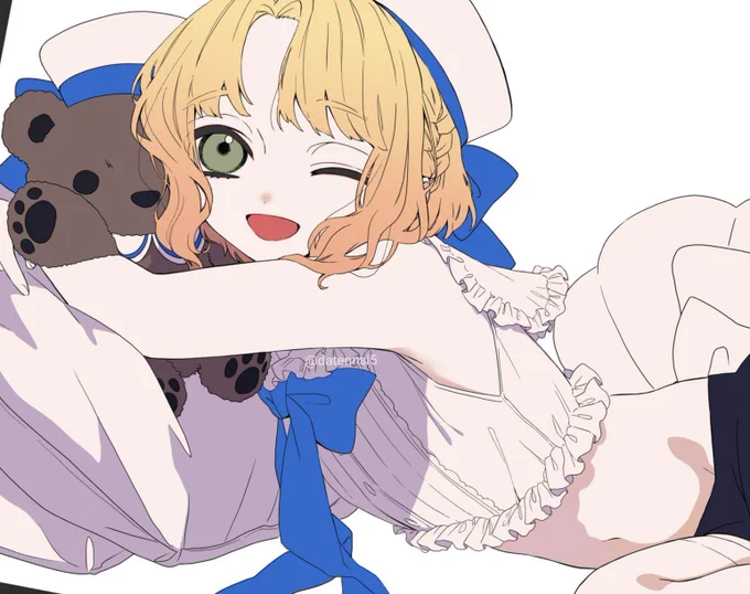 スケブ進捗、めちゃくちゃ可愛いもの描けてるので、見てください。可愛い可愛いよその子様ですお洋服は好きに描かせて頂いております。(夏に考えたので、サマーセーラーです) 