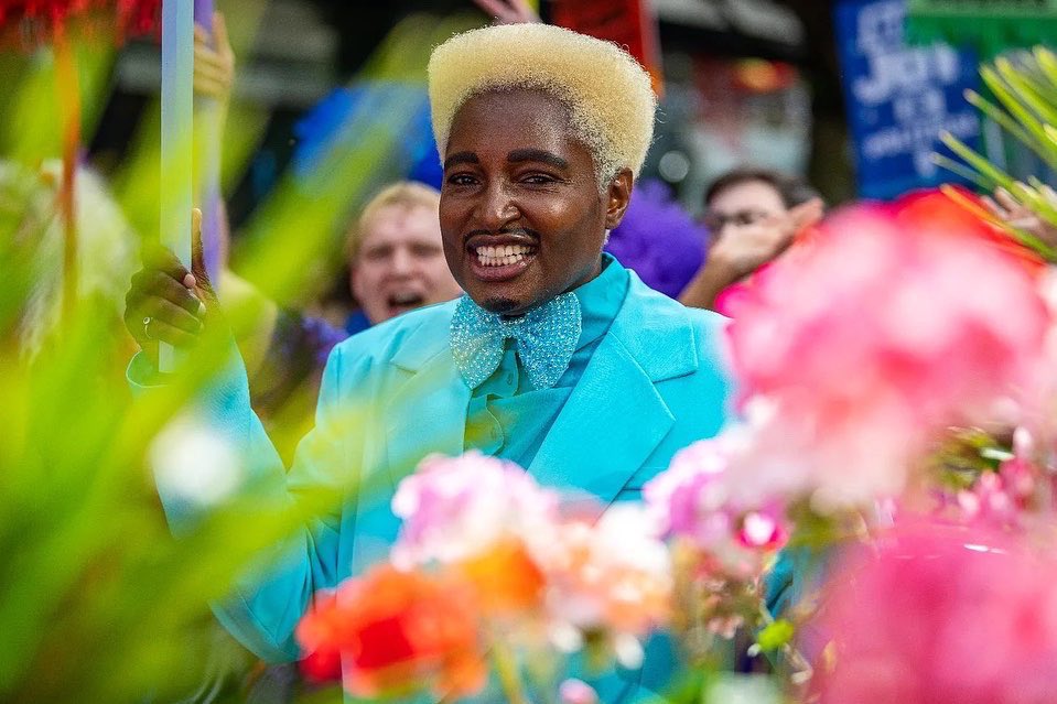 Don1birmingham's tweet photo. Huge love &amp; thanks @BirminghamPride &amp; @FattButcher for making me part of the best Pride Parade ever!!! + extra love to @KerfuffleStudio for my super blue suit!!! Seriously #proudbab 🏳️‍🌈💛🧡💚❤️💜💙🤎🖤🏳️‍⚧️ #dragking #dragkings #birminghampride #prideparade #don1 #donone #brumpride https://t.co/Gv0IEtDVH0