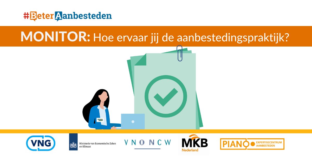 PIANOoNL's tweet photo. Hoe ervaar jij de aanbestedingspraktijk? En wat gaat er goed en wat kan beter bij de dialoog tussen overheden en bedrijfsleven in aanbestedingen? We lezen het graag in ons onderzoek dat we de komende weken houden: de Monitor #BeterAanbesteden. Dankjewel!👇
https://t.co/kGJMwS1Y4L https://t.co/7s4z2IeNRa