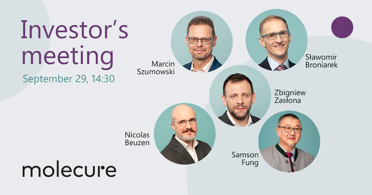 molecure_sa's tweet photo. On🗓️29th September at⏰2:30 PM CET #Molecure will host a virtual investor meeting, via #ClickMeeting. We're looking forward to present to you our updated R&amp;D strategy including clinical development of our key assets.

Please click here to register
⬇️
https://t.co/lnbXBEX6v5 https://t.co/HfnBk0BMAy