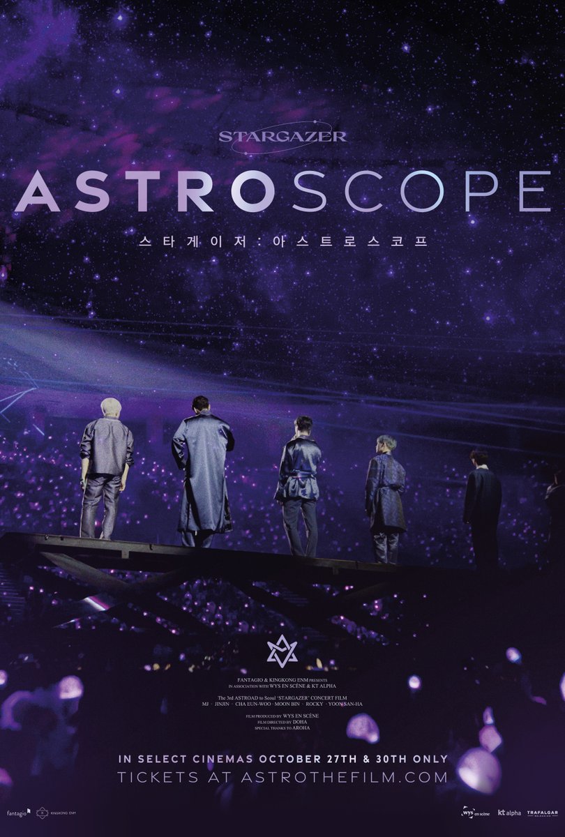 TrafalgarRel's tweet photo. We are happy to announce that we will be releasing the first film of K-pop's @offclASTRO in select cinemas worldwide on October 27 &amp; 30: <STARGAZER: ASTROSCOPE> 

Tickets will be on sale on Friday Oct. 7th. Sign-up for more information https://t.co/J3JiuOgGJL https://t.co/TP7gCU7rsT