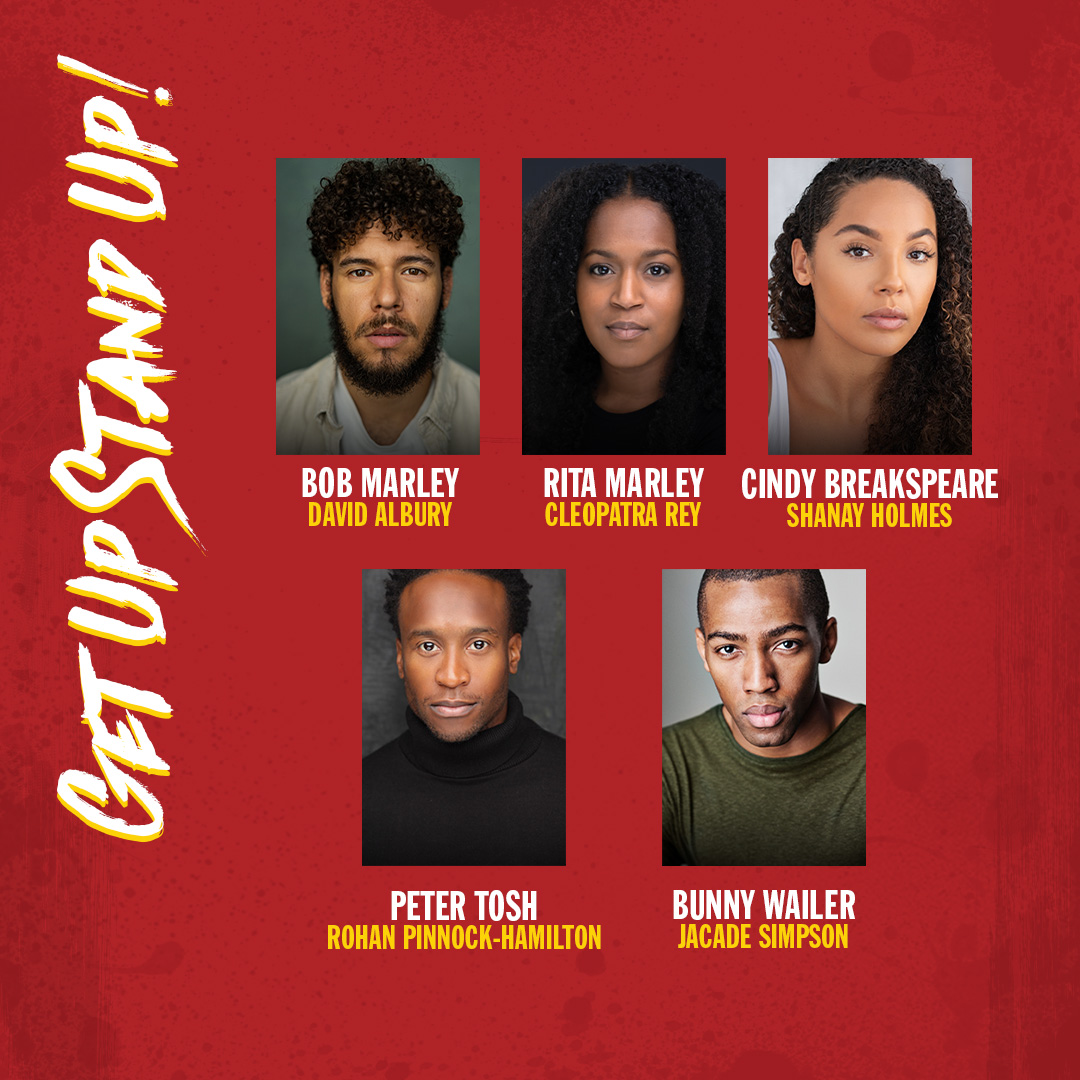 GetUpStandUpLDN's tweet photo. Get up and give it up for our new company members🎭

#GetUpStandUp’s new cast will be performing at the Lyric Theatre from 4 October, with David Albury and Cleopatra Rey taking over the roles of Bob and Rita Marley. https://t.co/DuWQlvHcq9