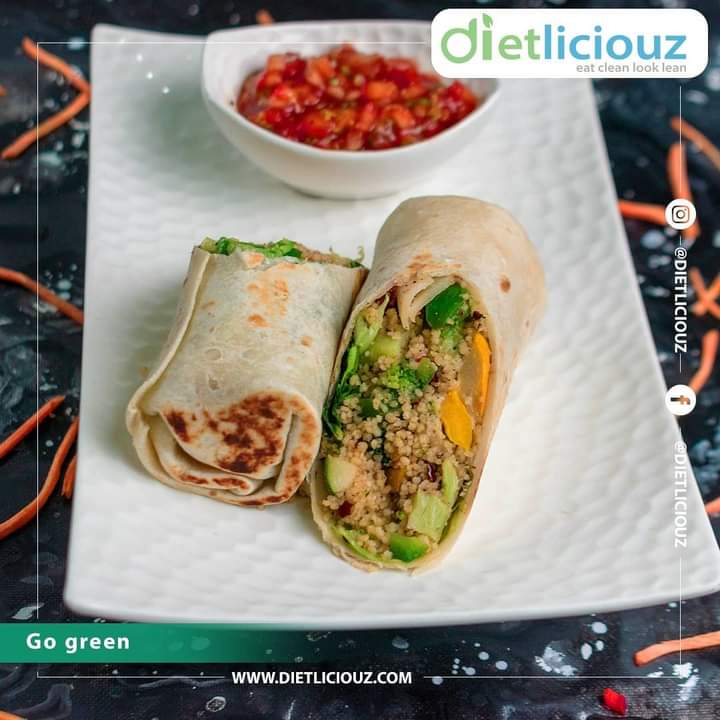 White quinoa wrap