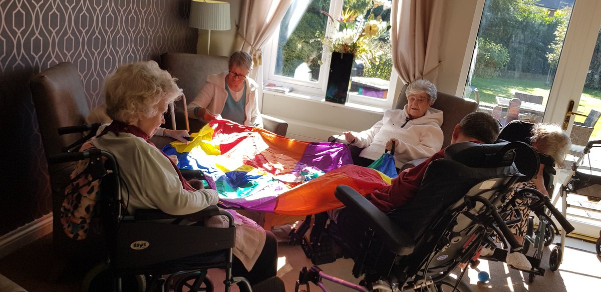 RegencyCareHome's tweet photo. Last Friday, we enjoyed a fun-filled day playing lots of games!🤩

Our residents loved testing out their co-ordination with our parachute and their memory with the 'Shopping List' game...🛒

#RegencyFamily #CareHomeActivities #CareHomeUK #Manchester #Bury https://t.co/fPU56PAQf6