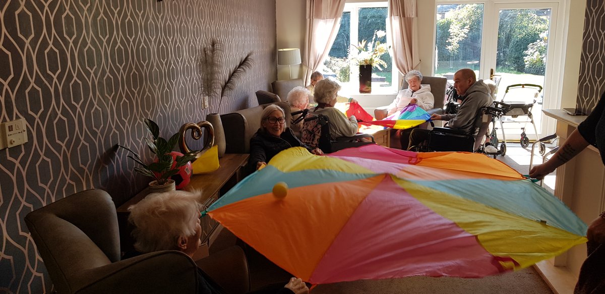 RegencyCareHome's tweet photo. Last Friday, we enjoyed a fun-filled day playing lots of games!🤩

Our residents loved testing out their co-ordination with our parachute and their memory with the 'Shopping List' game...🛒

#RegencyFamily #CareHomeActivities #CareHomeUK #Manchester #Bury https://t.co/fPU56PAQf6