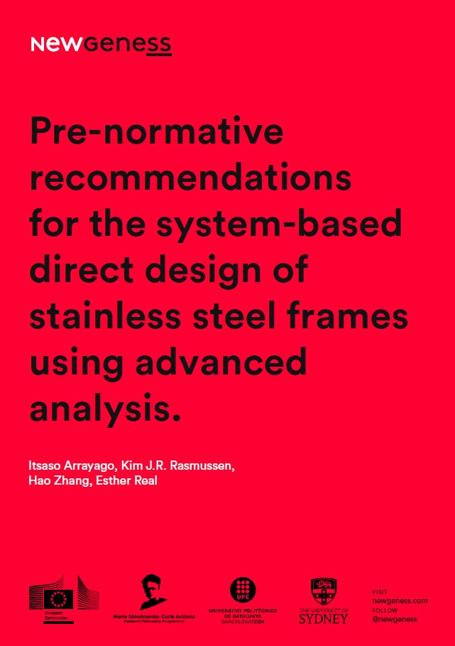 📝One of the final project outcomes has been just published! 
A comprehensive and exhaustive document with Pre-normative design recommendations for the design of stainless steel structures using system-based direct methods.
Available in open access: zenodo.org/record/6875507…