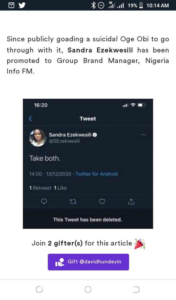 cressjoness's tweet photo. In all of this, this short woman devil @SEzekwesili is among the most painful part of this read. https://t.co/PJfRUwmvrR