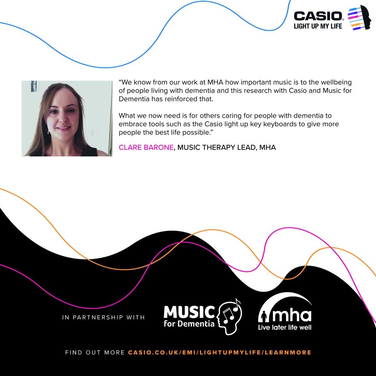 yourMHA's tweet photo. Have you read the 'Light Up My Life' report yet?
Hear from MHA's Director of Operations Dan Ryan and Music Therapy Lead Clare Barone on working with @CasioMusicUK & Music for Dementia on the project 🎹
Read the report 👉 https://t.co/RPXO9rqsZW #LUML #KnowDementia https://t.co/286zR2lble