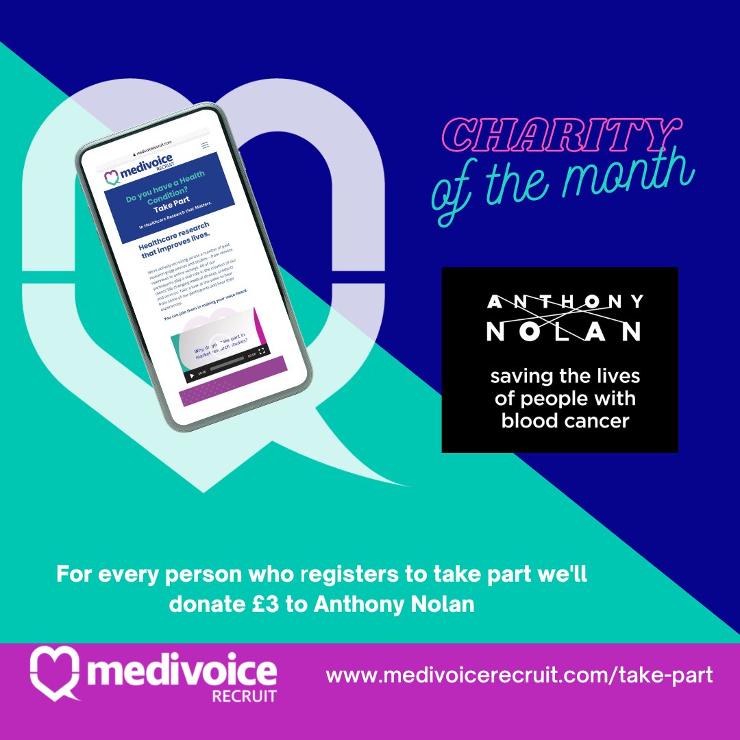 MediVRecruit's tweet photo. It's the last few days of our September fundraiser and we're supporting @AnthonyNolan this month. If you're interested in taking part in medical device market research, get in touch. https://t.co/r5ITtqjKKm
#paidmarketresearch #anthonynolan #earncash https://t.co/bbFyTdZn6E
