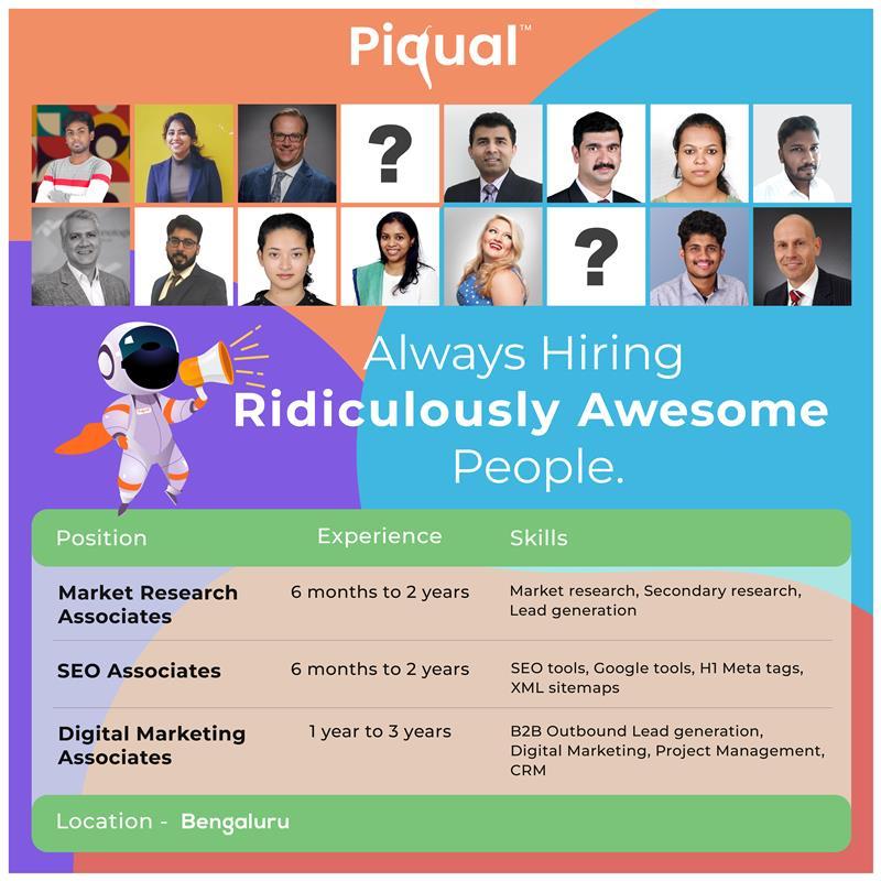 PiqualDigital's tweet photo. We Want You!📣

#JoinUs #hiring #SEO #Digitalmarketing #MarketResearch https://t.co/WhzyZBRmqY