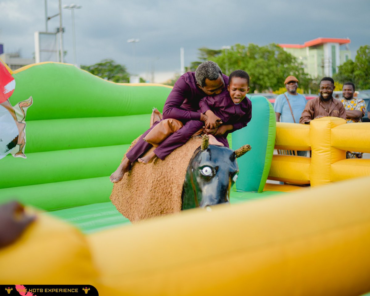 kingofthebull's tweet photo. Of course, the children were not left out☺️👫. They had so muchhh fun and a few of them even rode the bull, with some help surely😂

We were all prepared for the dramatic little humans🤣
King Of The Bull is for all and everyone truly🔥✌🏽

#NASA #KOTB #kingofthebull https://t.co/7foHKgsoNC