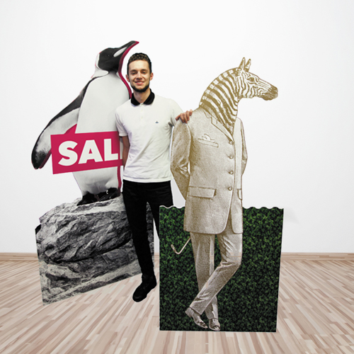 Does your business have a brand mascot?
Bring them to life with a full-size cardboard cut-out. They make a cool photo op at shows – great for encouraging brand engagement.
#PrintingDotCom #BackToCool #CutOutFigures #InteriorDesign #CardboardCutOut #ExpoStand