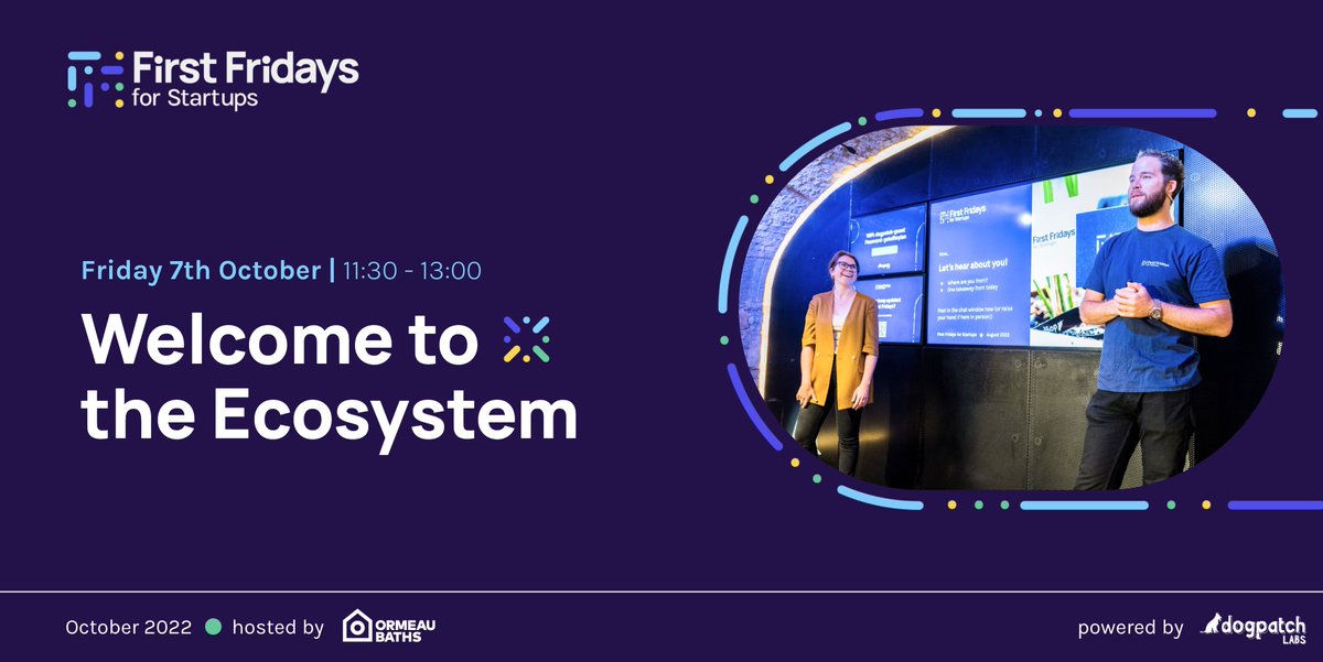 dogpatchlabs's tweet image. #FirstFridays is heading north for the 1st time to @OrmeauBaths next Fri
 
🤝🏽1:1 mentoring
📍Welcome to the NI Ecosystem
🚀Panel MC’d by @jd with @TechNation, @RAEng_Hub, @TechstartVC &amp;amp; @incisivsport
🌟 Our @ij_browne interviews Belfast&apos;s @ChrisArmstrong_

firstfridays.ie/october2022