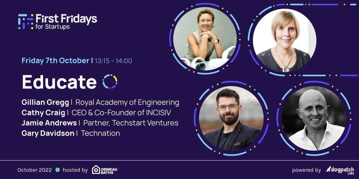 dogpatchlabs's tweet image. #FirstFridays is heading north for the 1st time to @OrmeauBaths next Fri
 
🤝🏽1:1 mentoring
📍Welcome to the NI Ecosystem
🚀Panel MC’d by @jd with @TechNation, @RAEng_Hub, @TechstartVC &amp;amp; @incisivsport
🌟 Our @ij_browne interviews Belfast&apos;s @ChrisArmstrong_

firstfridays.ie/october2022