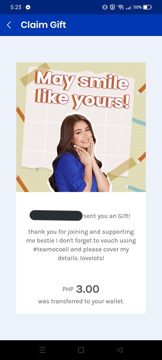 Ianna071531's tweet photo. I already received it! Thank you so much @coelistar, @coeliclaims_ and @WarrenPromotes. More sponsors, actives and winners to come.
See you on my next win🥰
#teamocoeli https://t.co/Mk62SAd2Fx