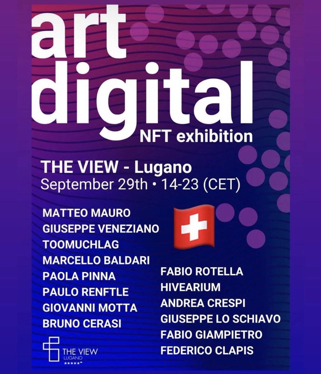 andcrespi's tweet photo. Here we are!

THE VIEW LUGANO 🇨🇭

@BaldariMarcello @PaolaPinna__ @PauloRenftle @FedericoClapis  @venezianogiusep @mottagio1971 @mattmaurostudio @toomuchlag @BrunoCerasiArt @Hivearium @GloschiavoX @MrQuandomai @RotellaCircus 

@cryptoamelia94 @Cryptonomist_en @cryptonomist_ 🤍🖤 https://t.co/TP8xvnwCBO