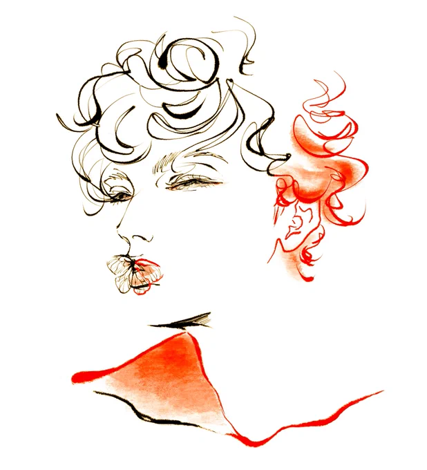 「バタフライkiss」花のように美しいキミ#イラスト#illustration 
