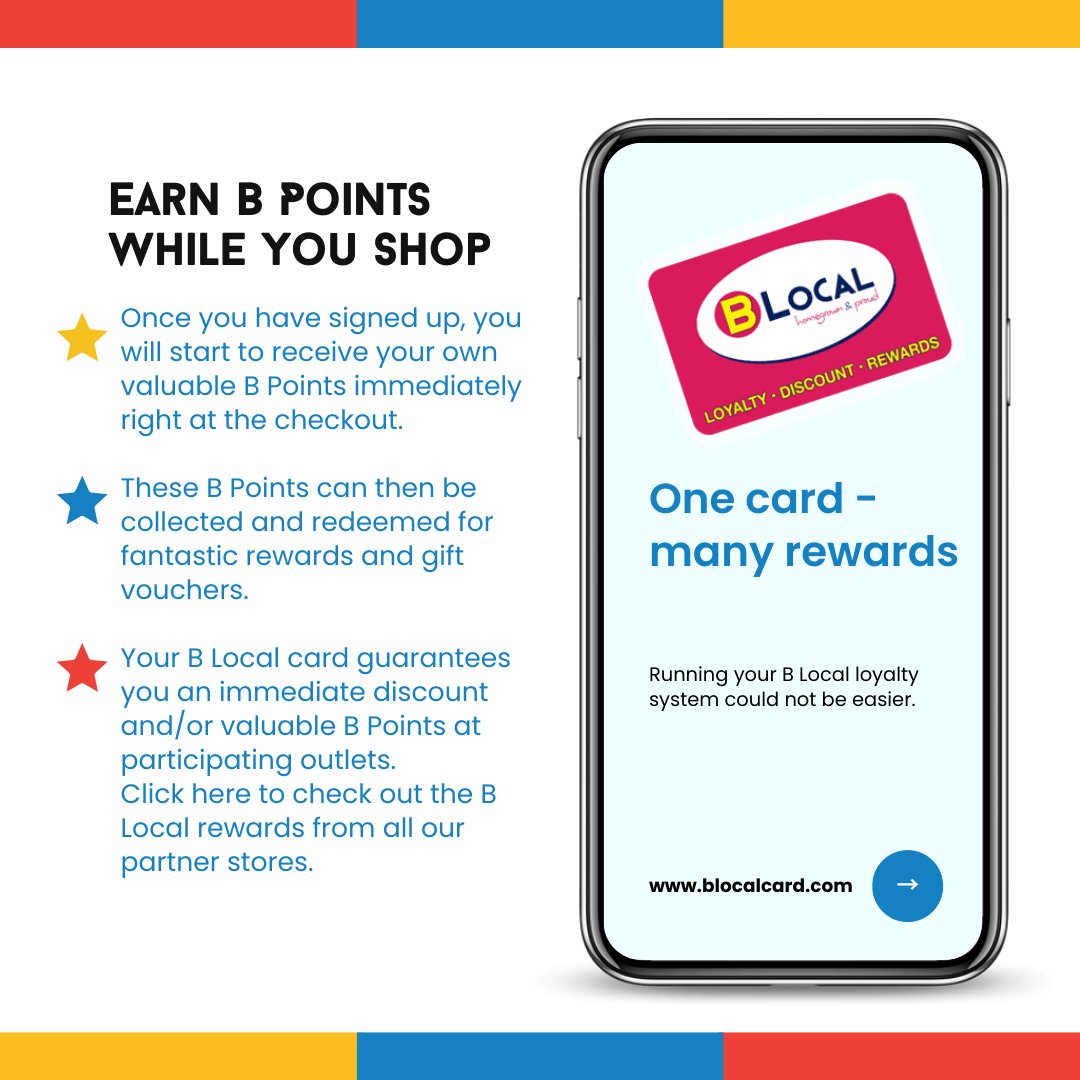 Earn while you shop!

100% Irish owned, great for all size businesses &amp; most importantly, easy to use!

#blocal #local #loyal #loyalty #brandawareness #irish #shopping #loveireland #thisisshopping #rewarding
