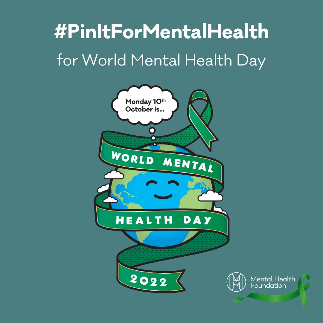 mentalhealth's tweet photo. Get involved this World Mental Health Day, by ordering your green ribbon before 30 September, to join the #PinItForMentalHealth movement. Let's raise awareness for mental health one green pin at a time 💚: https://t.co/kMyQyhfDmt #WorldMentalHealthDay #MentalHealthAwareness https://t.co/TkHNYYlqXW