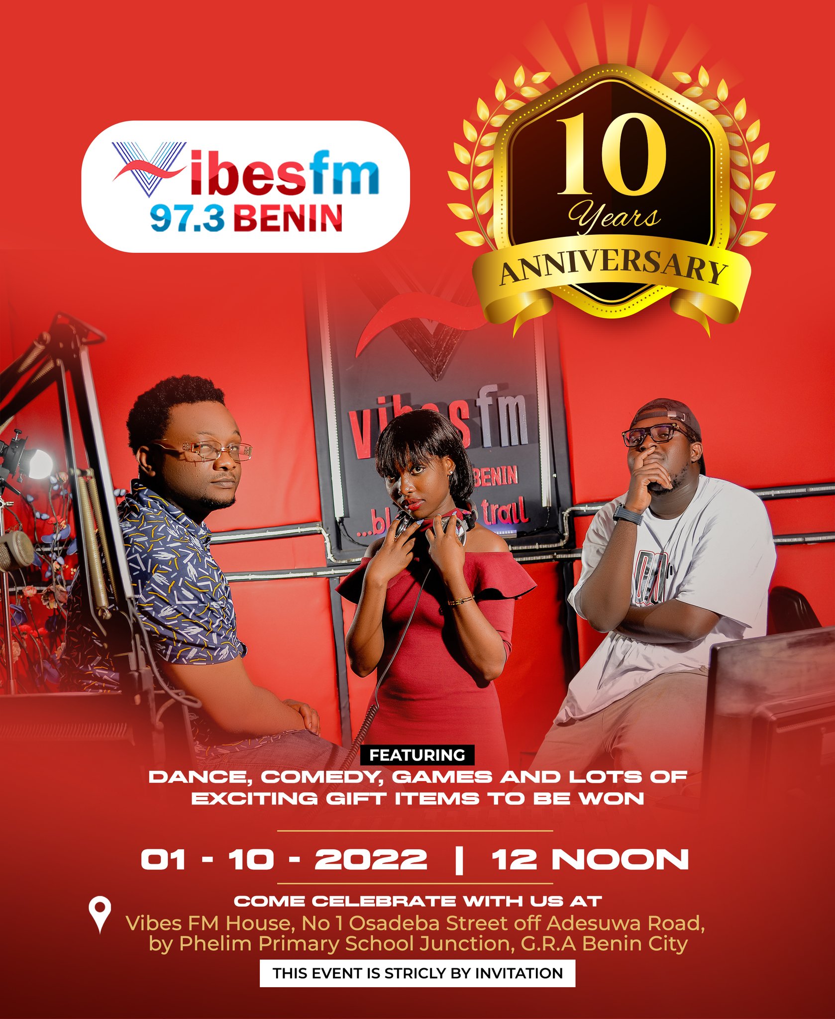 Vibes 97.3FM Benin - Radio broadcaster in Benin City, Nigeria