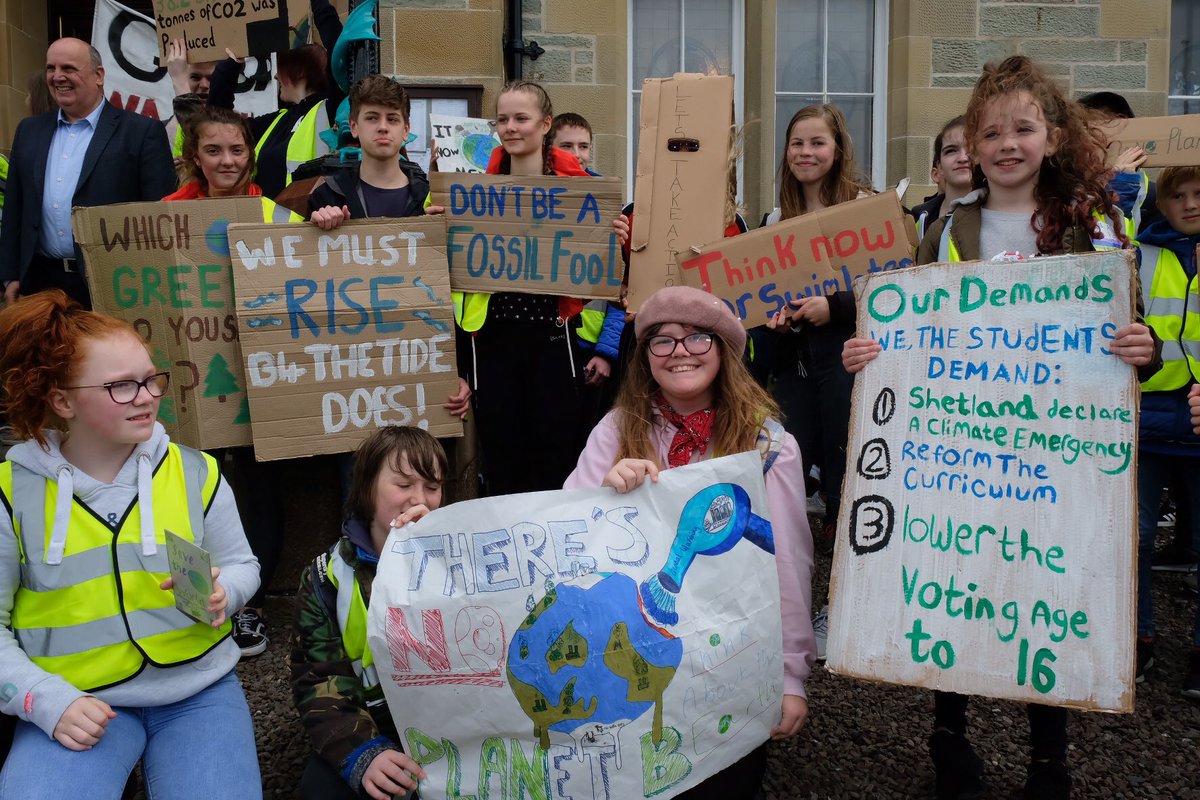 ShetIslandsCll's tweet photo. Students from all around Shetland are participating in #ShetlandClimateWeek to learn about and discuss climate action. Groups like the Shetland Eco Activists (https://t.co/IFkh4Q1zql) are a great example of youth engagement in climate change. #LetsDoNetZero https://t.co/M9ILpzJxSd