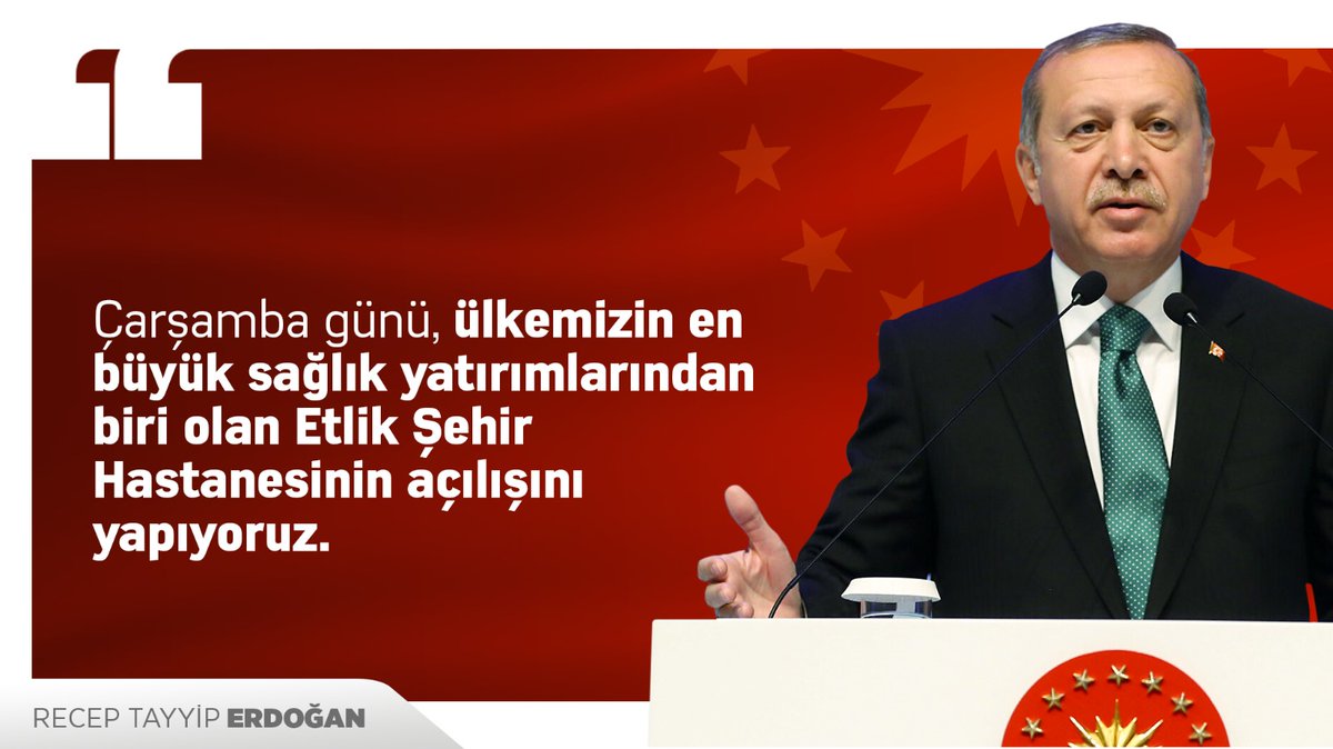 Cumhurbaşkanımız Sn Recep Tayyip Erdoğan'ın teşrifleriyle gerçekleştireceğimiz Etlik Şehir Hastanesinin açılışına tüm halkımız davetlidir.

📅 28 Eylül Çarşamba
📍Etlik Şehir Hastanesi
🕒 13:00