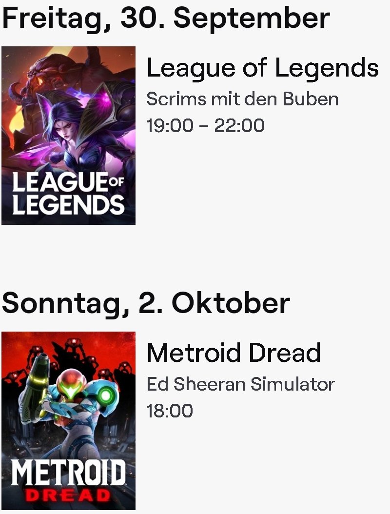 DreamBros_'s tweet photo. Streamplan für diese Woche :) https://t.co/glqbVGi90n