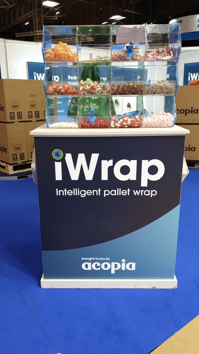 AcopiaGroup's tweet image. Keep energised at the #ppmashow with the perfect Pick Me Up at our Pick N Mix station! Pop over to Stand C90 to see the @acopiagroup team

Find out how to drive down costs and plastic use using #iWrap high performance #palletwrap while you're there!

#distribution #manufacturing