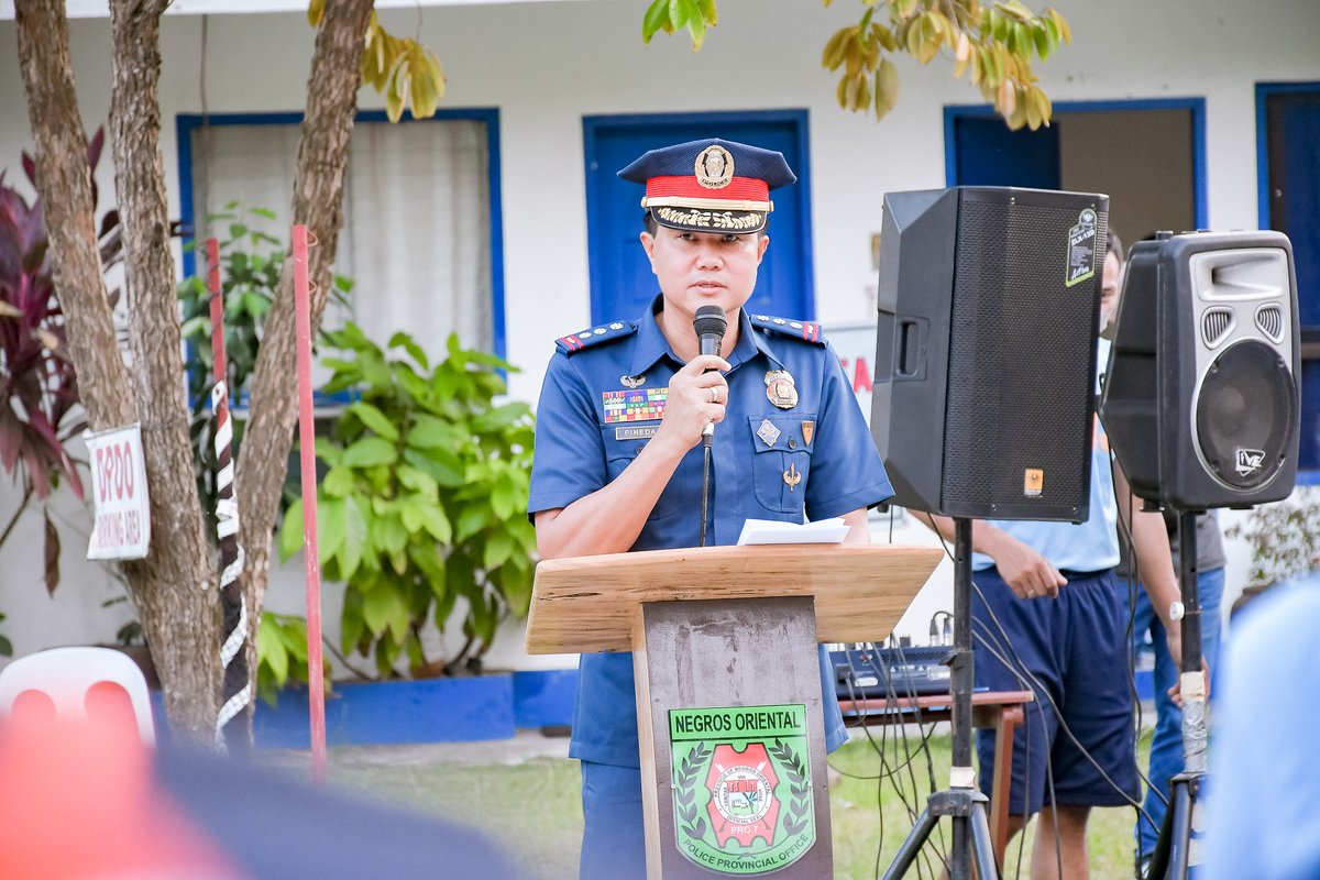 negorppopro7's tweet photo. On September 27, 2022 at 3:00 PM NOPPO conducted the Opening Ceremony of the 1st Provincial Director's Cup Basketball Tournament held at NOPPO Basketball Court officiated by PCOL JONATHAN D PINEDA, OIC together with ATTY. Cyrus Riconalla, Chairman, Negros Oriental Sports https://t.co/CYui1M2Obv