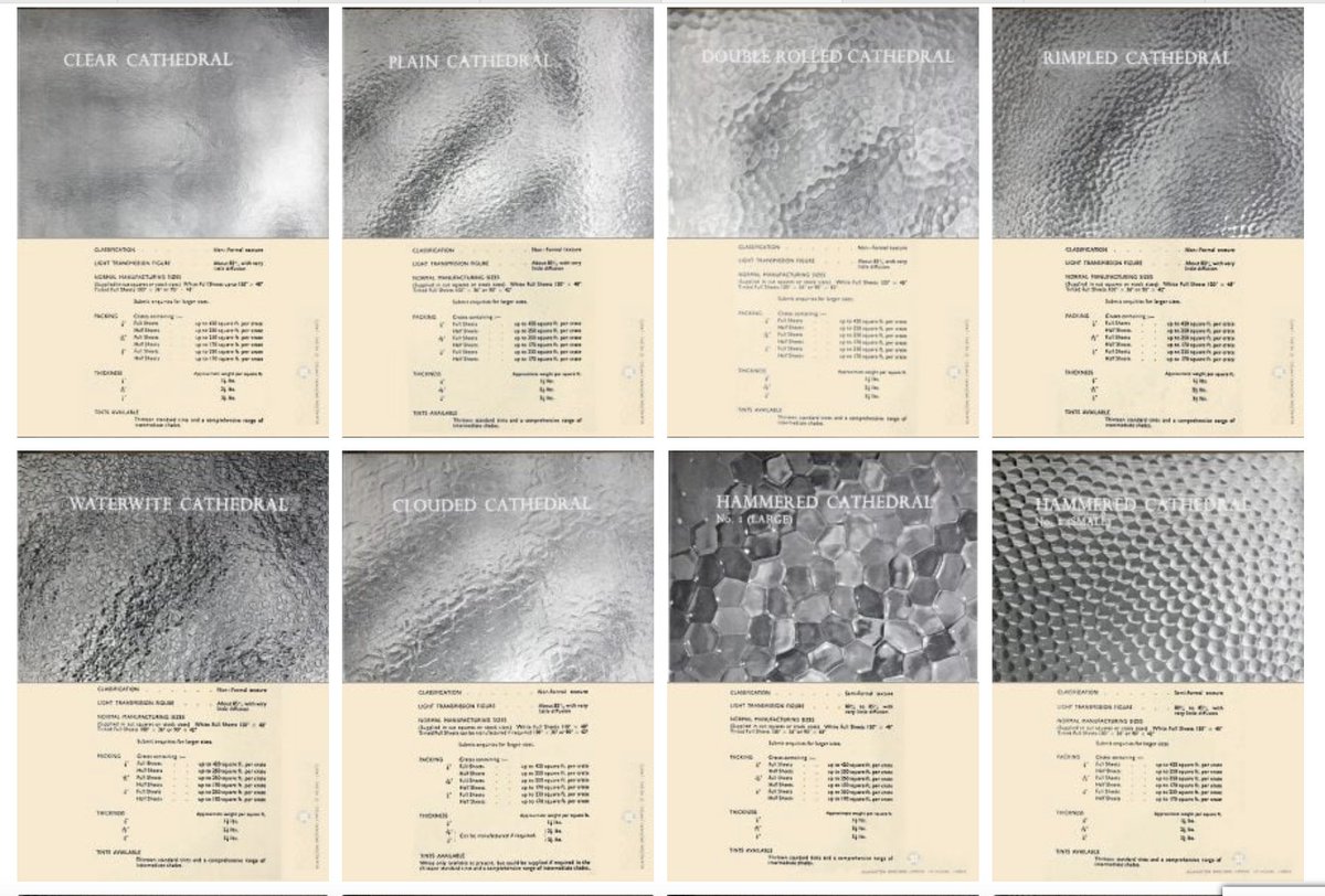 Amazing history &amp; design inspo of patterned glass reference from sashwindowspecialist.com. One to tab. Fabrication of rolled &amp; float glass from 1888 - 2020 👉

sashwindowspecialist.com/blog/history-p…