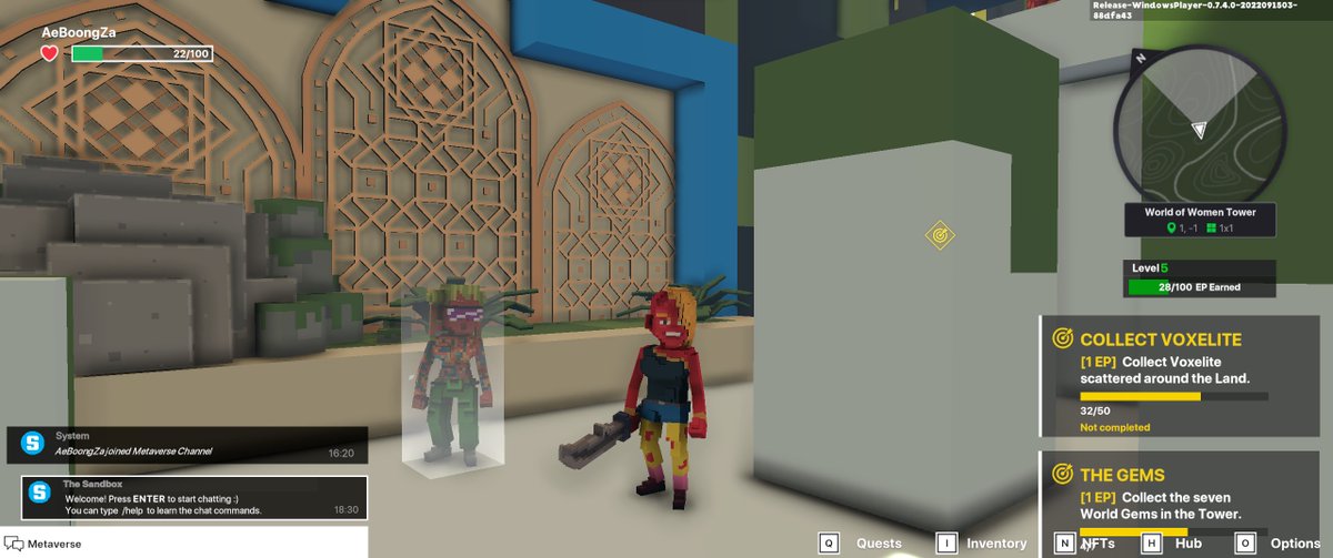 AeBoongZa's tweet photo. @TheSandboxGame @worldofwomennft I just participated in the #SandboxAlphaS3Giveaway for a chance to win 500 SAND! Found the hidden room in World of Women Tower, check out my screenshot below!
👇 https://t.co/MDi0QKsJF3